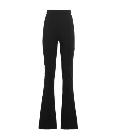 Patrizia Pepe High-waisted Flared Leg Trousers In Black