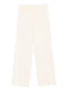 Patrizia Pepe High-waisted Flared Trousers In Neutral