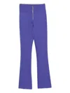 Patrizia Pepe High-waisted Flared Trousers In Purple