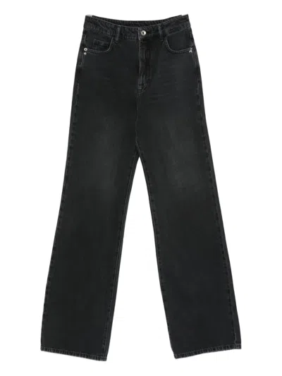 Patrizia Pepe High-waisted Jeans In Black