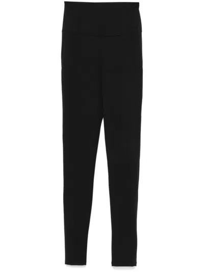Patrizia Pepe High-waisted Leggings In Black