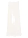 Patrizia Pepe High-waisted Palazzo Trousers In White