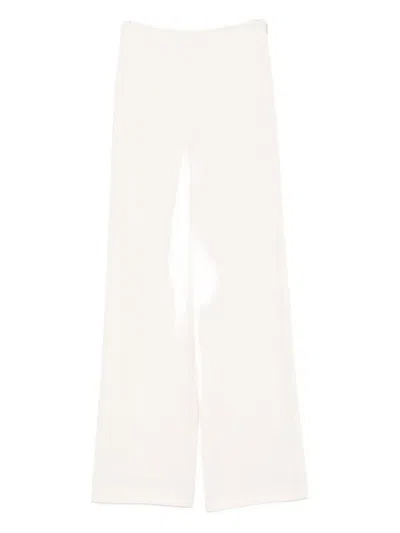 Patrizia Pepe High-waisted Palazzo Trousers In White