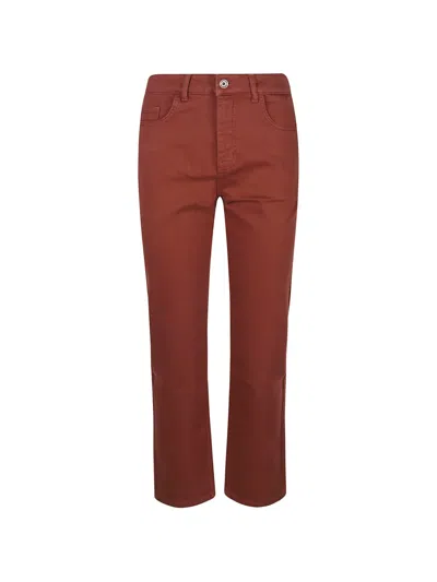 Patrizia Pepe High-waisted Skinny Jeans In Brown