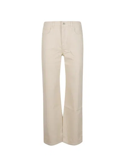 Patrizia Pepe High-waisted Straight-leg Jeans In Neutral