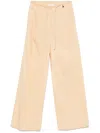 Patrizia Pepe High-waisted Wide-leg Pants With Flattering Drapery In Neutrals