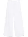 Patrizia Pepe High-waisted Trousers In White