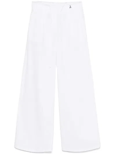 Patrizia Pepe High-waisted Trousers In White
