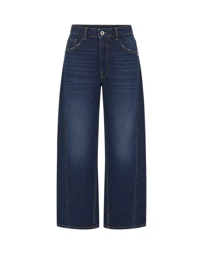 Patrizia Pepe High-rise Wide-leg Jeans In Blue