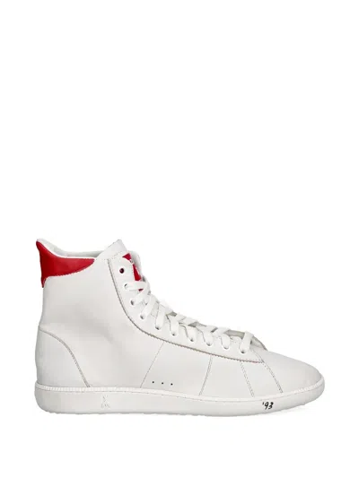 Patrizia Pepe High-top Leather Sneakers In White