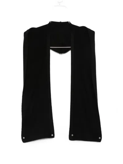 Patrizia Pepe Hooded Knit Scarf In Purple