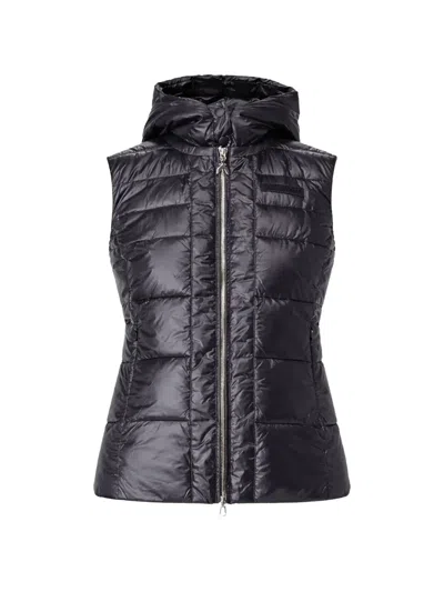 Patrizia Pepe Hooded Padded Jacket In Black