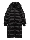 Patrizia Pepe Hooded Puffer Coat In Black