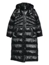 Patrizia Pepe Hooded Puffer Jacket In Black