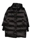 Patrizia Pepe Hooded Puffer Jacket In Brown
