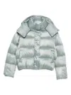 Patrizia Pepe Hooded Puffer Jacket In Green