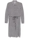 Patrizia Pepe Houndstooth-pattern Midi Dress In Black