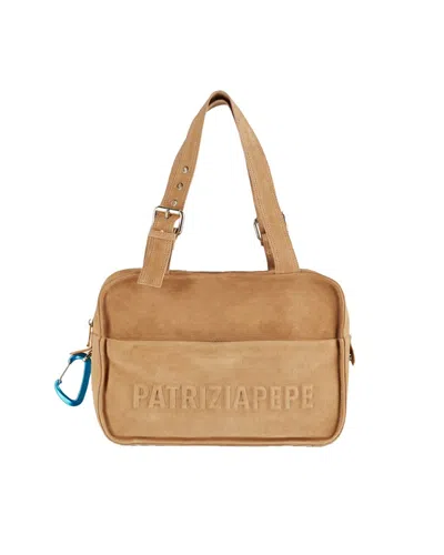 Patrizia Pepe (im)perfection Natural Shopping Bag In Brown