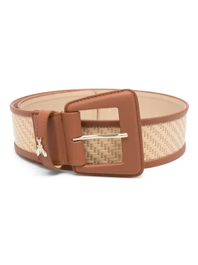 Patrizia Pepe Interwoven-design Belt In Neutrals