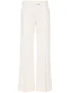 Patrizia Pepe Low-rise Twill Trousers In Neutrals