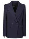 Patrizia Pepe Essential Blazer In Blue