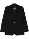 Patrizia Pepe Tailored Black Blazer With Notched Lapelsfinish In Black