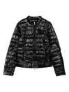 Patrizia Pepe Quilted Zip-front Jacket In Black