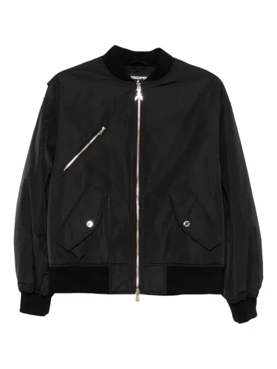Patrizia Pepe Zip-fastening Bomber Jacket In Black