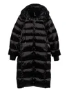 Patrizia Pepe Hooded Puffer Coat In Black