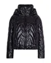 Patrizia Pepe Quilted Down Jacket With Hood In Black In Black