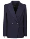Patrizia Pepe Essential Blazer In Blue