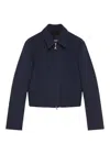 Patrizia Pepe Cropped Jacket In Blue