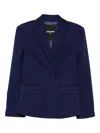 Patrizia Pepe Button Blazer In Blue