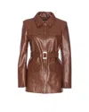 Patrizia Pepe Brown Jacket Frontal Buttons Closure In Multi