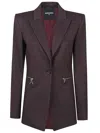 Patrizia Pepe Jacket In Burgundy