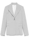 Patrizia Pepe Single Button Blazer  In Gray