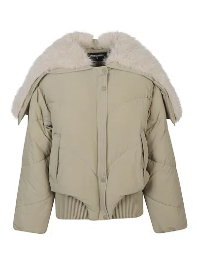 Patrizia Pepe Down Jacket In Brown