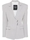 Patrizia Pepe Single-breasted Blazer In Gray