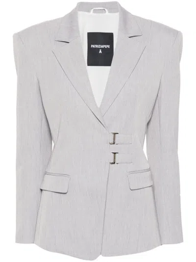 Patrizia Pepe Single-breasted Blazer In Gray