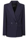 Patrizia Pepe Essential Blazer In Blue