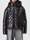 Patrizia Pepe Black Quilted Down Jacket With Hood In Black