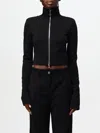 Patrizia Pepe Viscose Blend Jacket In Schwarz