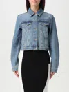 Patrizia Pepe Cropped Denim Jacket In Denim