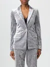 Patrizia Pepe Essential Mystery Gray Single-breasted Blazer In Gray