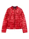 Patrizia Pepe Zip-front Puffer Jacket In Red