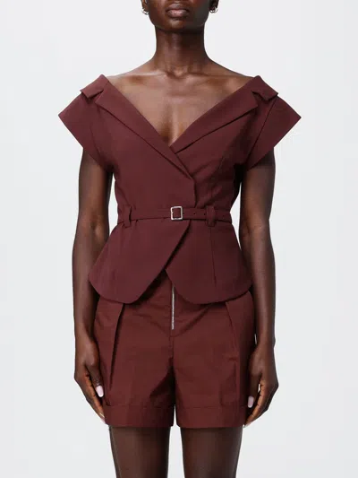 Patrizia Pepe Chic Utility Jacket For Women In Brown