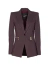 Patrizia Pepe Zipped Plaid Blazer
