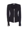 Patrizia Pepe Black Jacket With Frontal Zip Closure In Black