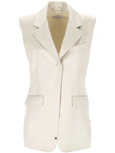 Patrizia Pepe Jackets In Ceramic Ivory