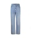 Patrizia Pepe Straight Essential Denim Trousers In Blue